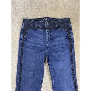 Miraclebody Two-Tone Blue Jeans Size 2 Stretch Ankle Length A843